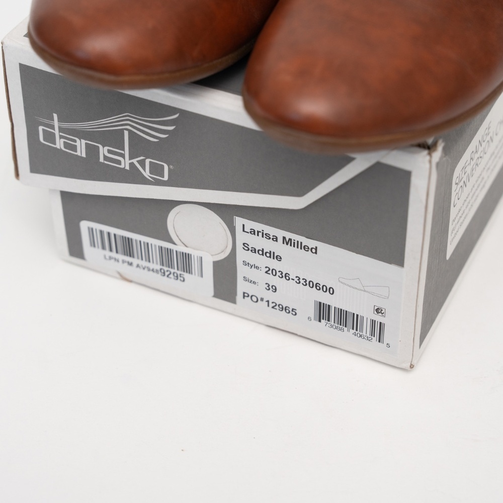 Dansko Brown Leather Flats - Picture 2 of 10